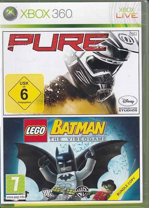 Pure og Lego Batman the Videogame Bundle Copy - XBOX Live - XBOX 360 (B Grade) (Genbrug)